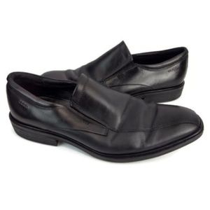 Ecco Men's Black Leather Casual Loafers Size EU 44
